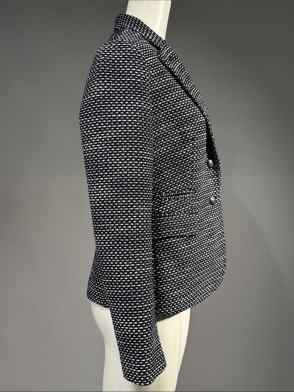 Banana Republic Black & White Knit Blazer (rack10) - Picture 6 of 13